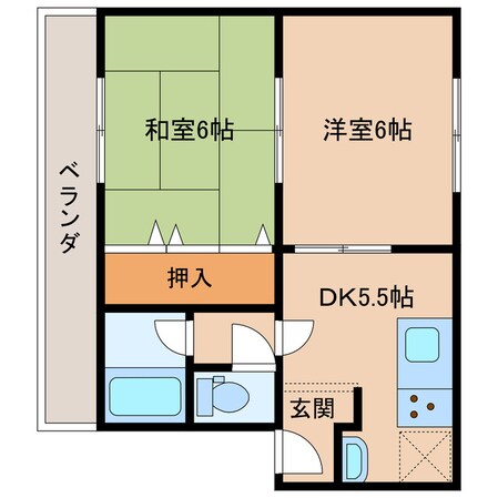 津田マンションの物件間取画像